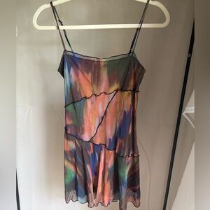 Urban Outfitters Black Dress with Multicolor Trim